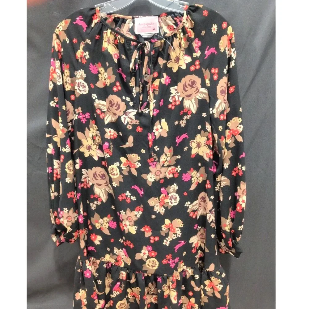 Kate Spade New York Floral Bouquet Print Shift Dress - Size XXS
